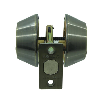 Cerrojo doble llave Kovac para puerta principal, acabado cobre cepillado