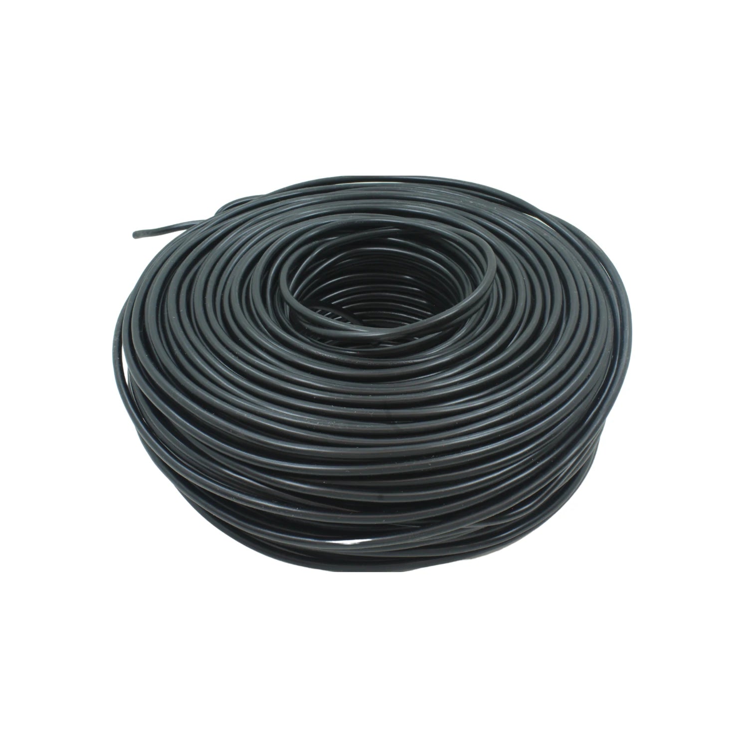 Cable eléctrico calibre 10 negro en rollo de 100 metros para uso en instalaciones residenciales y comerciales.