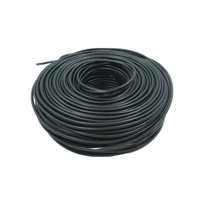 Cable eléctrico calibre 10 negro en rollo de 100 metros para uso en instalaciones residenciales y comerciales.