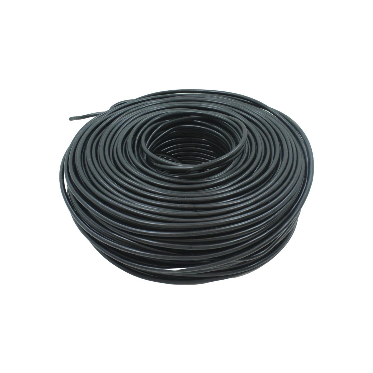 Cable eléctrico negro calibre 14, rollo de 100 metros para instalaciones residenciales y comerciales.