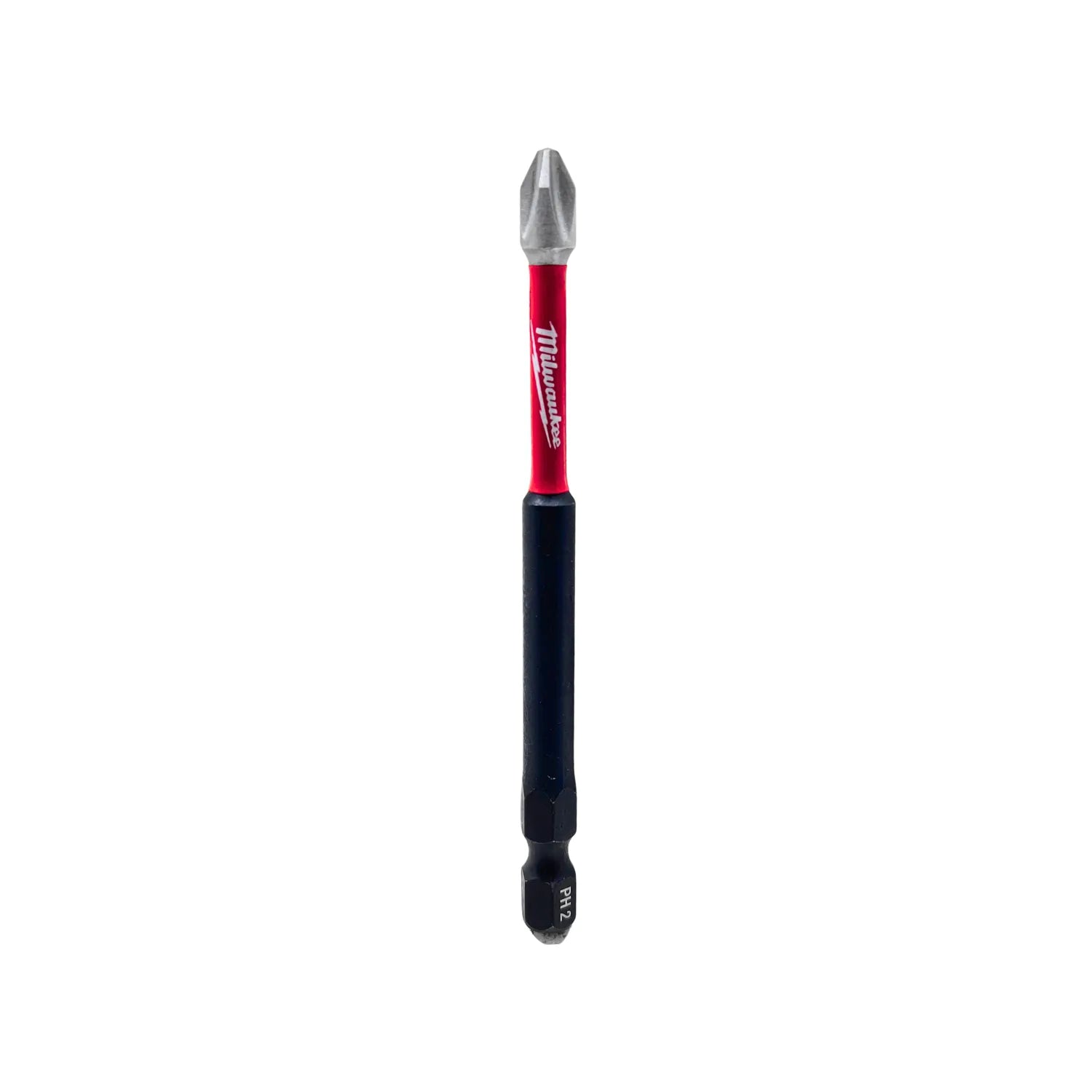 Punta de impacto Phillips PH2 Milwaukee de 3 1/2 pulgadas para destornillador, rojo y negro