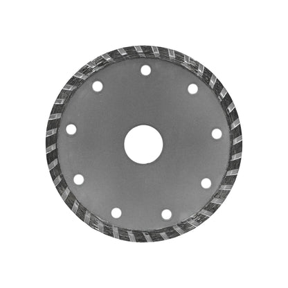 Disco diamantado 4 1/2" para amoladora, con segmentos turbo grises. Ideal corte cerámico y concreto.