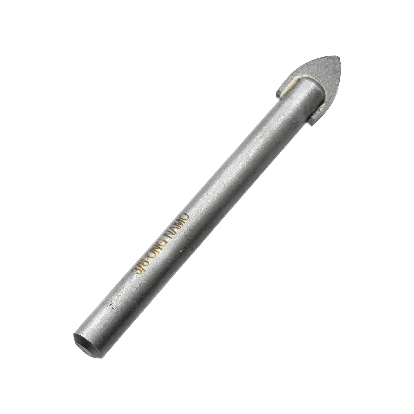 Broca para vidrio Ong Namo de 3/8 pulgadas con punta de carburo, ideal para perforar cristal y azulejos.
