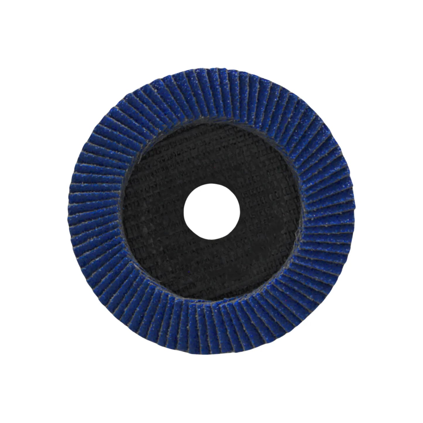 Disco flap de zirconio azul para desbaste y lijado de metal con amoladora angular