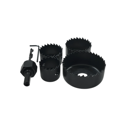 Juego de sierra copa corta círculos negro para taladro, perfora madera, plástico, yeso, varias medidas, con broca guía