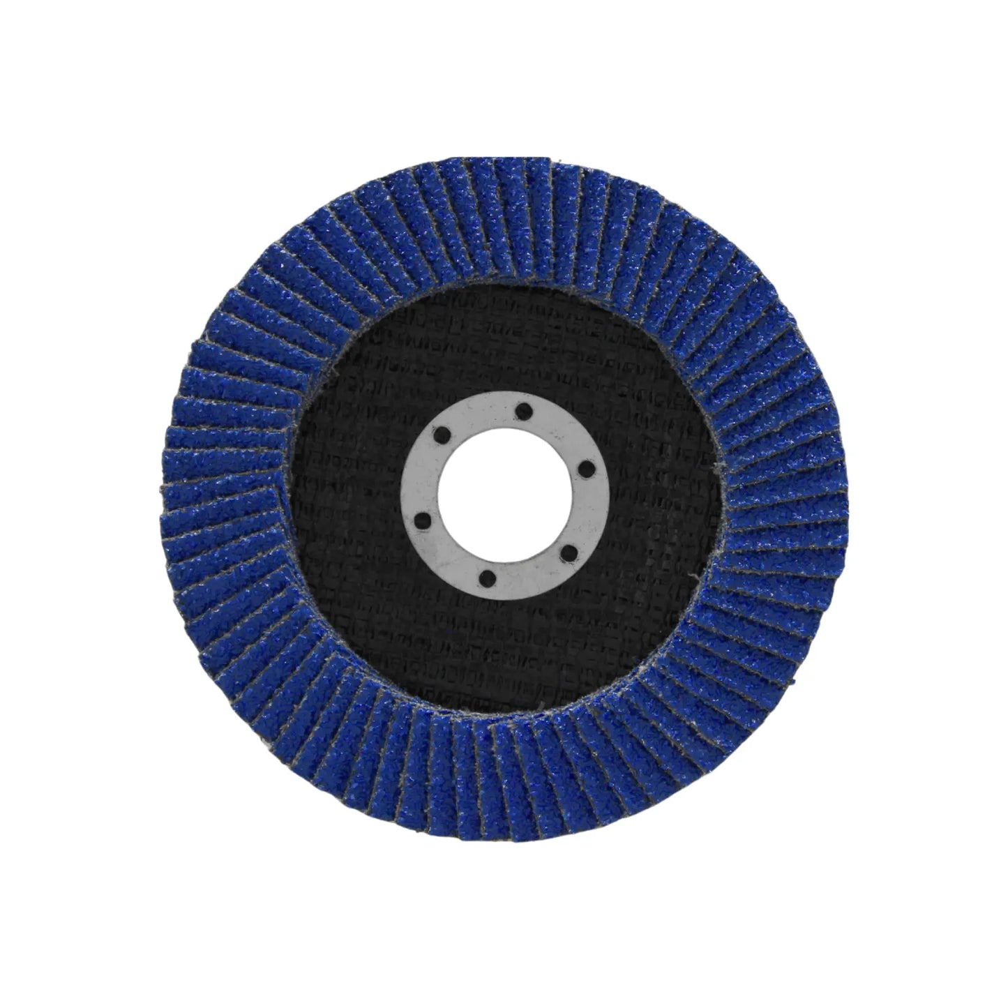 Disco de láminas azul tipo flap para amoladora angular ideal para desbaste y pulido de metales y soldaduras.
