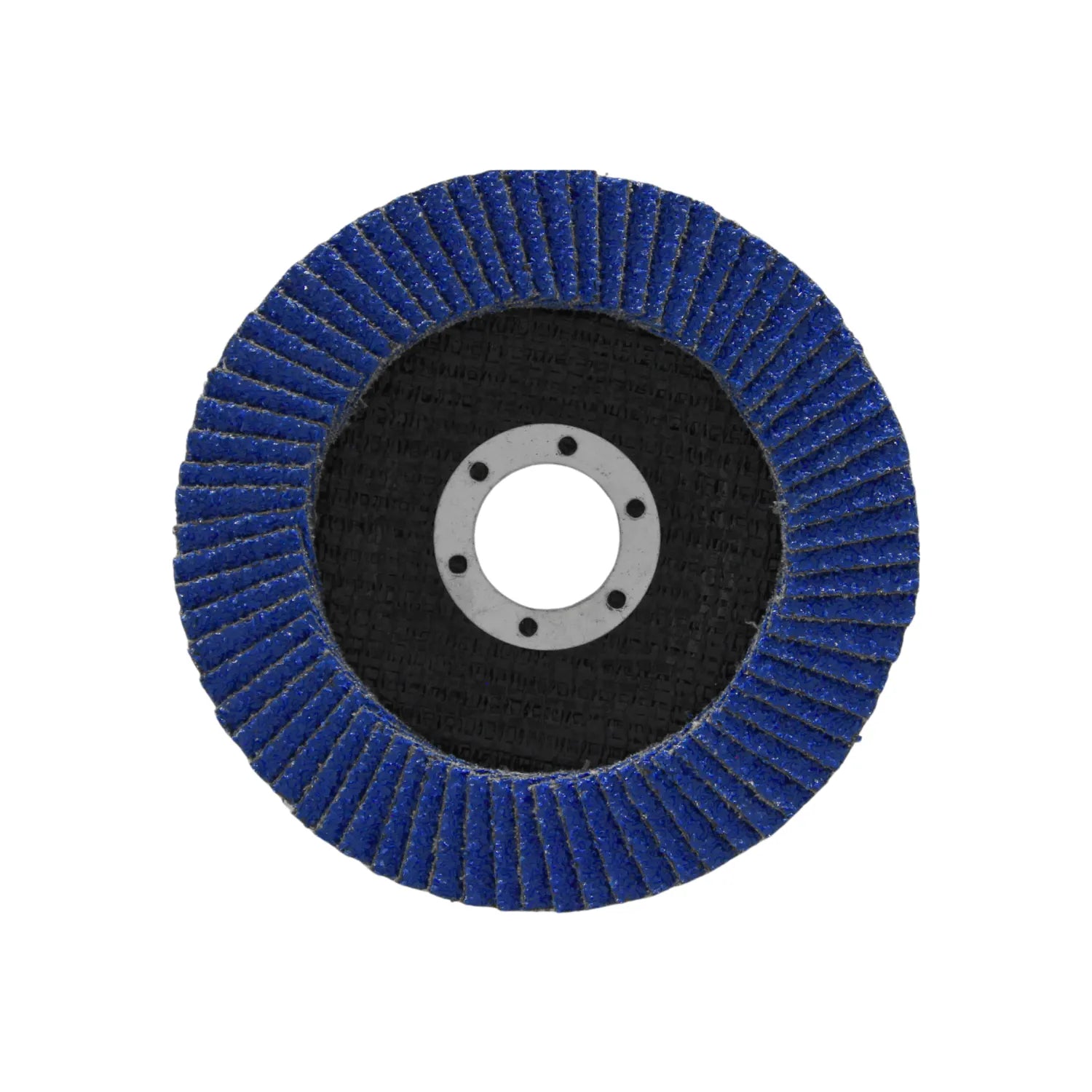 Disco de láminas azul tipo flap para amoladora angular ideal para desbaste y pulido de metales y soldaduras.