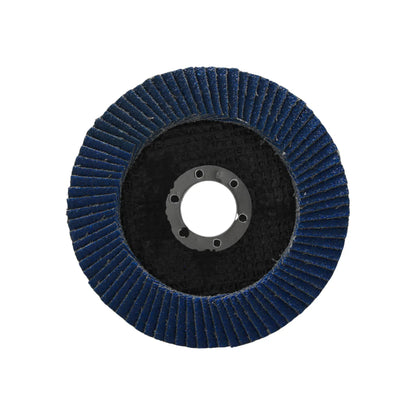 Disco de láminas azul de circonio para amoladora ideal para lijado y rectificado de acero inoxidable y metales.