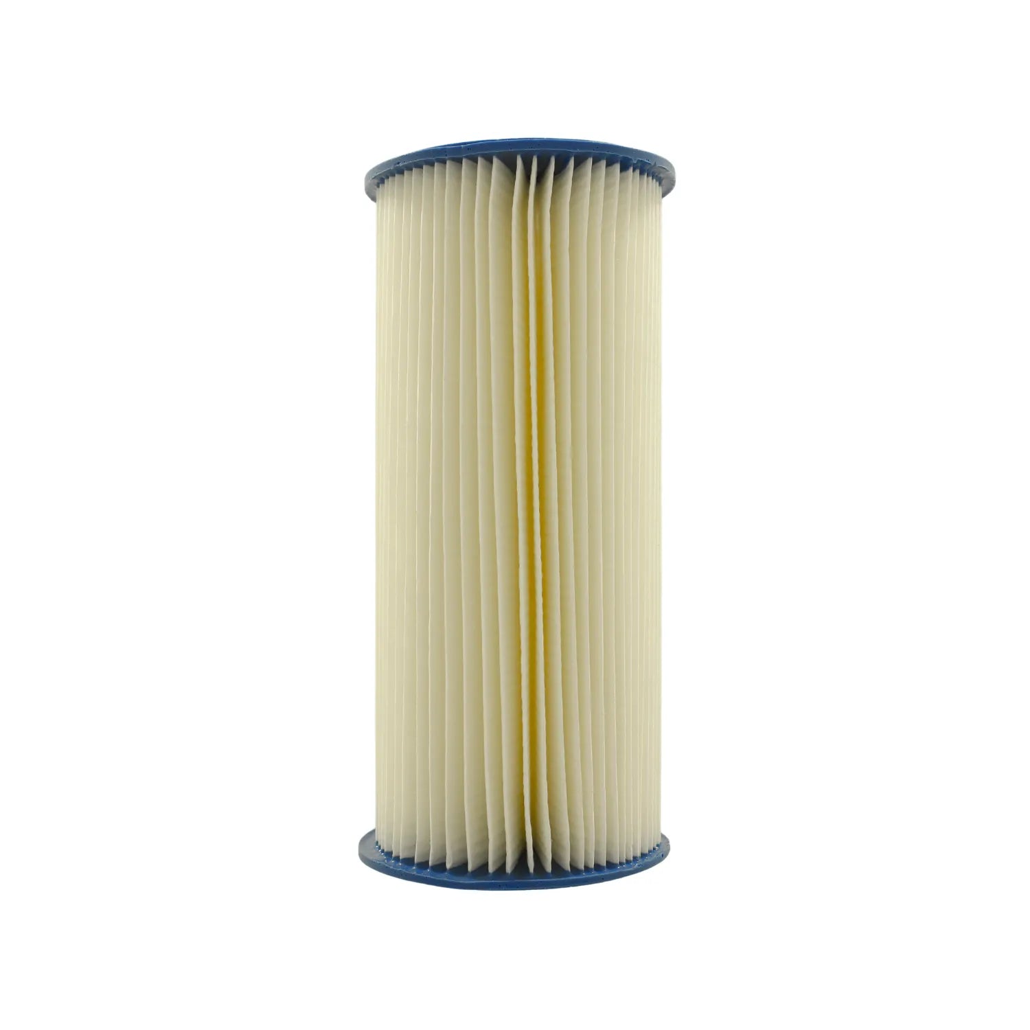 Filtro de cartucho para piscina y spa con papel plisado blanco y tapas azules para sistema de filtrado de agua