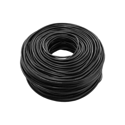 Rollo de cable eléctrico negro calibre 12 AWG para instalaciones residenciales y comerciales