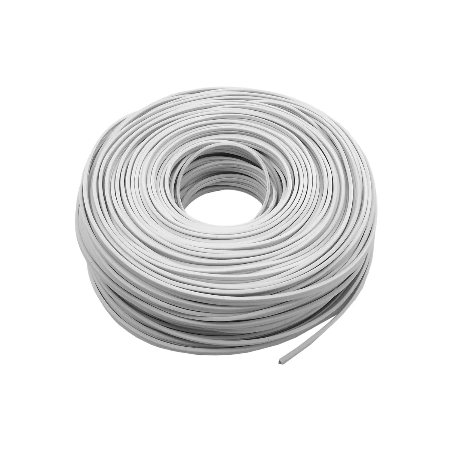 Rollo de cable eléctrico blanco calibre 18 antiflama de 90 metros para instalaciones de baja tensión