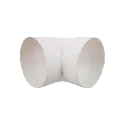 Codo PVC sanitario blanco de 90 grados, 3 pulgadas (75mm), para instalaciones de fontanería y drenaje