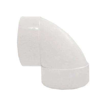 Codo PVC blanco sanitario 75mm x 90 grados para tuberías de drenaje