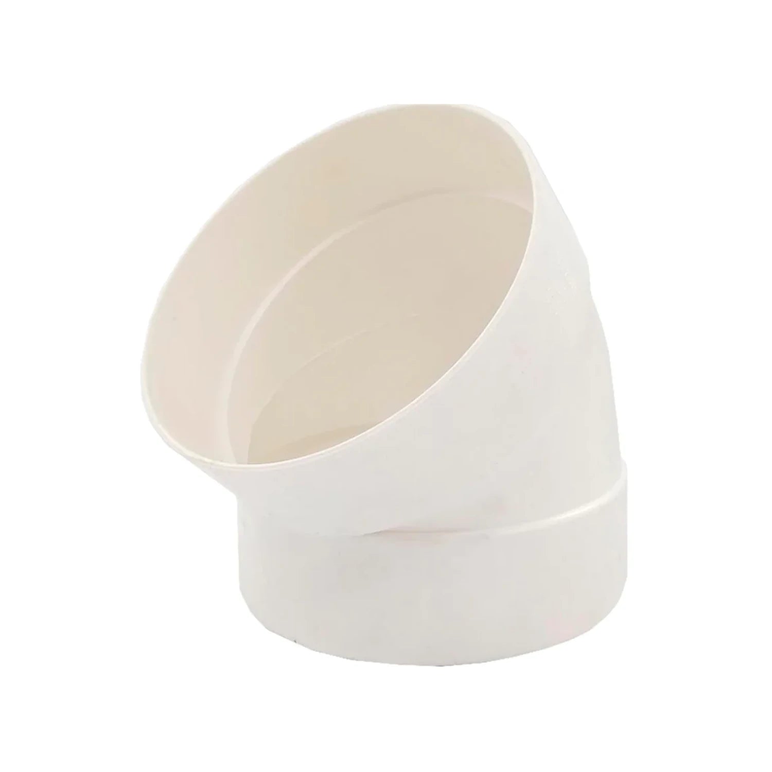 Codo PVC blanco sanitario de 45 grados para tuberías de 4 pulgadas (100mm)