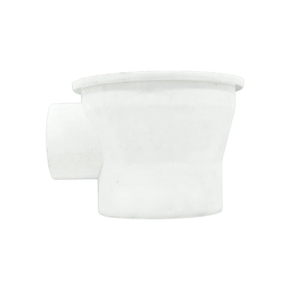Coladera cespol blanco de ABS para desagüe con salida lateral de 1 pulgada, ideal para plomería sanitaria.