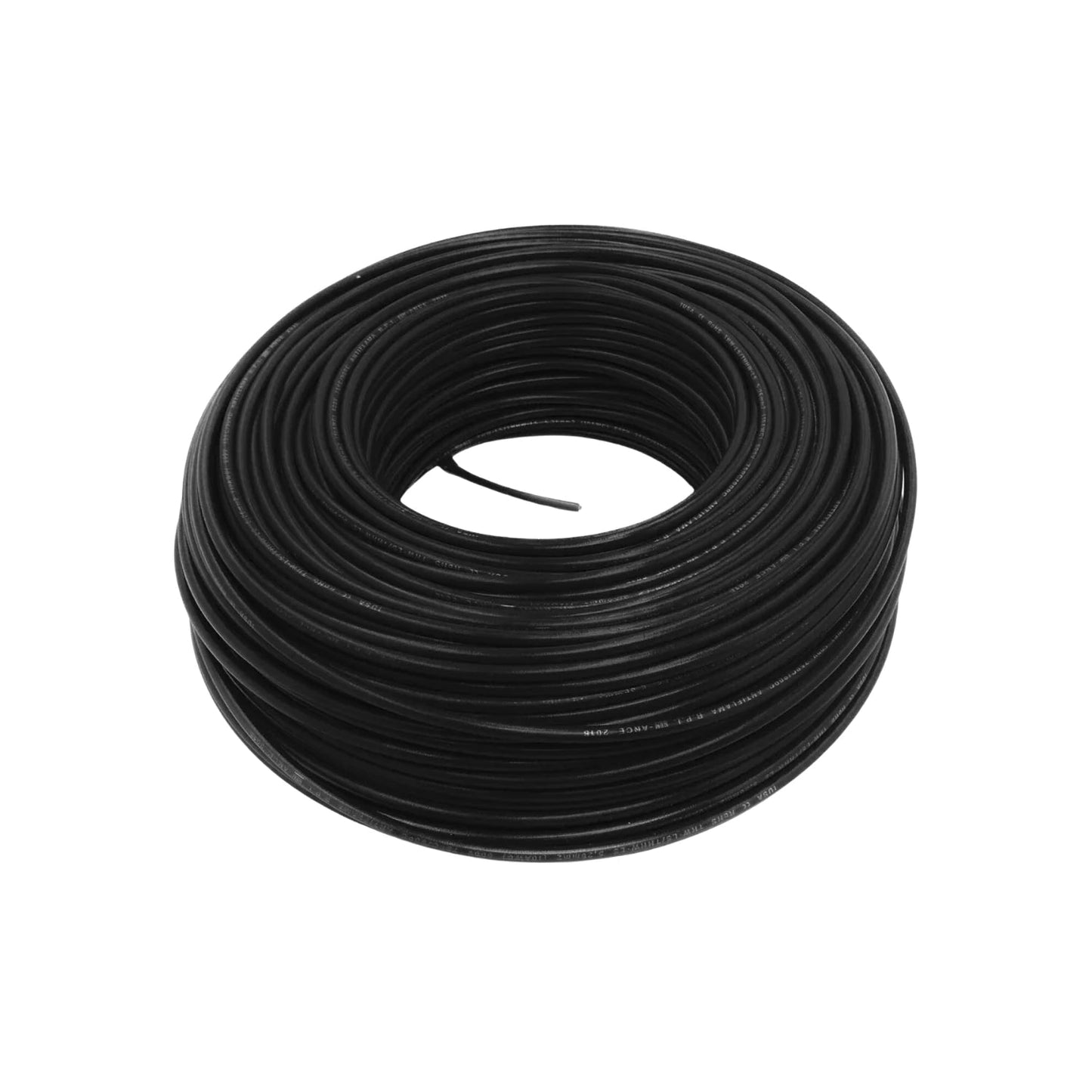 Cable eléctrico IUSA negro THW-LS 75°C en rollo, resistente a la humedad y el calor.