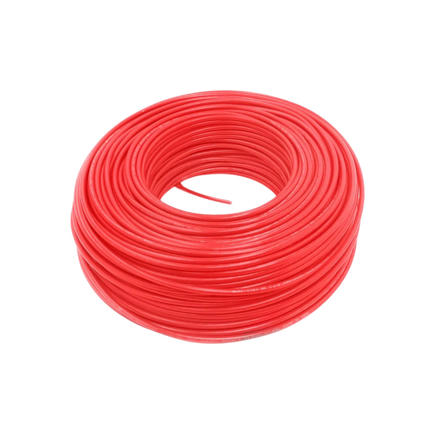Rollo de cable eléctrico IUSA THW-LS antiflama de 6.20mm² (Calibre 10) rojo 100m 600V 90°C