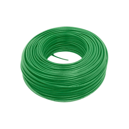 Carrete cable eléctrico 14 AWG THW verde 600V 10SA antiflama para instalaciones residenciales