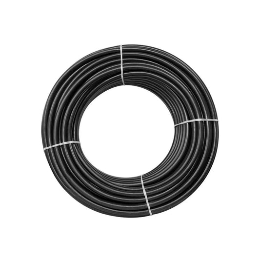 Rollo de poliducto negro 1/2" cédula 40 para sistemas de riego y conducción de agua, 100 metros.