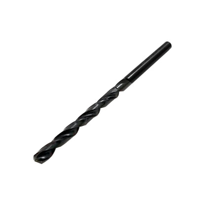 Broca espiral negra para taladro, vástago liso, punta afilada, para metal, madera y plásticos