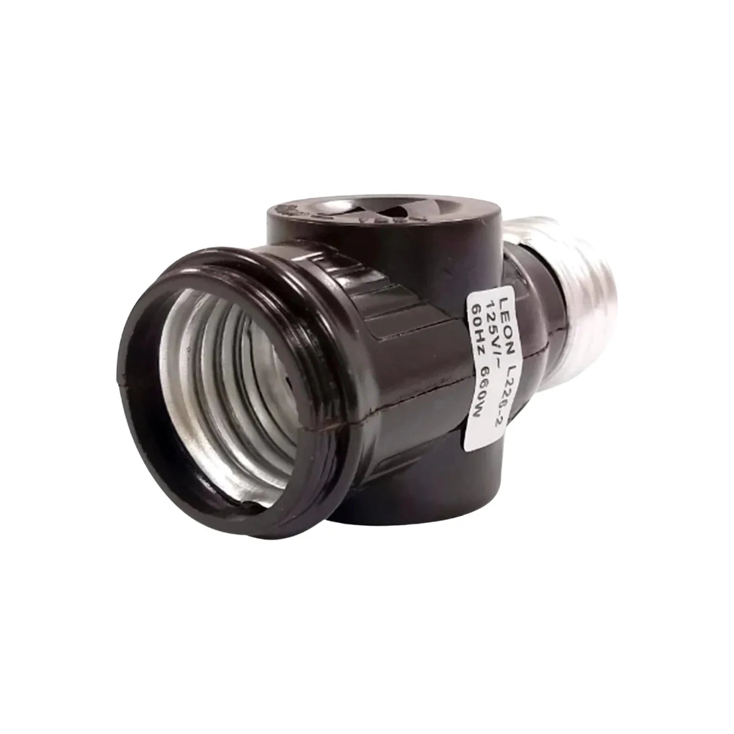 Socket ladrón café LEON L226-2 divisor de corriente para focos 125V 660W