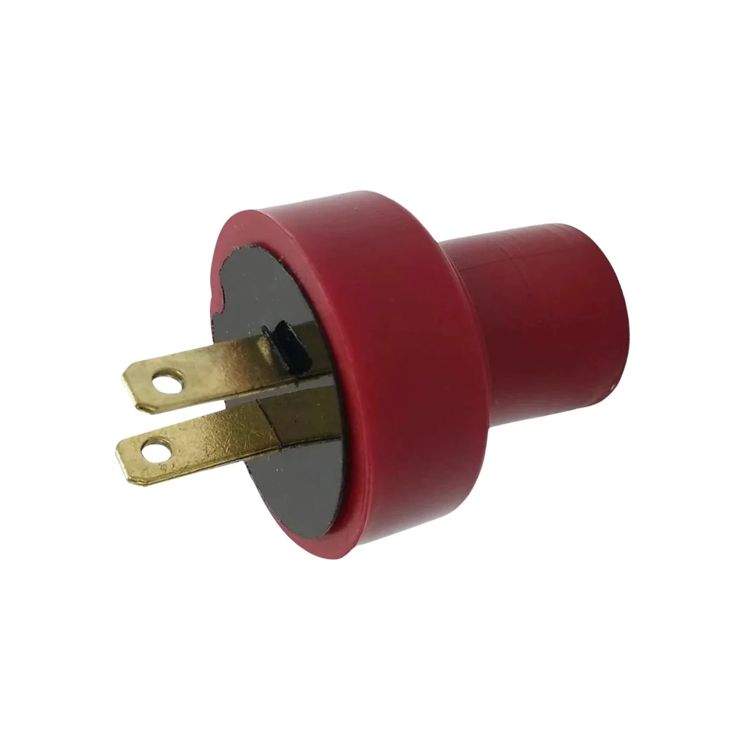 Clavija eléctrica roja con 2 patas planas, conector macho para socket o arnés automotriz
