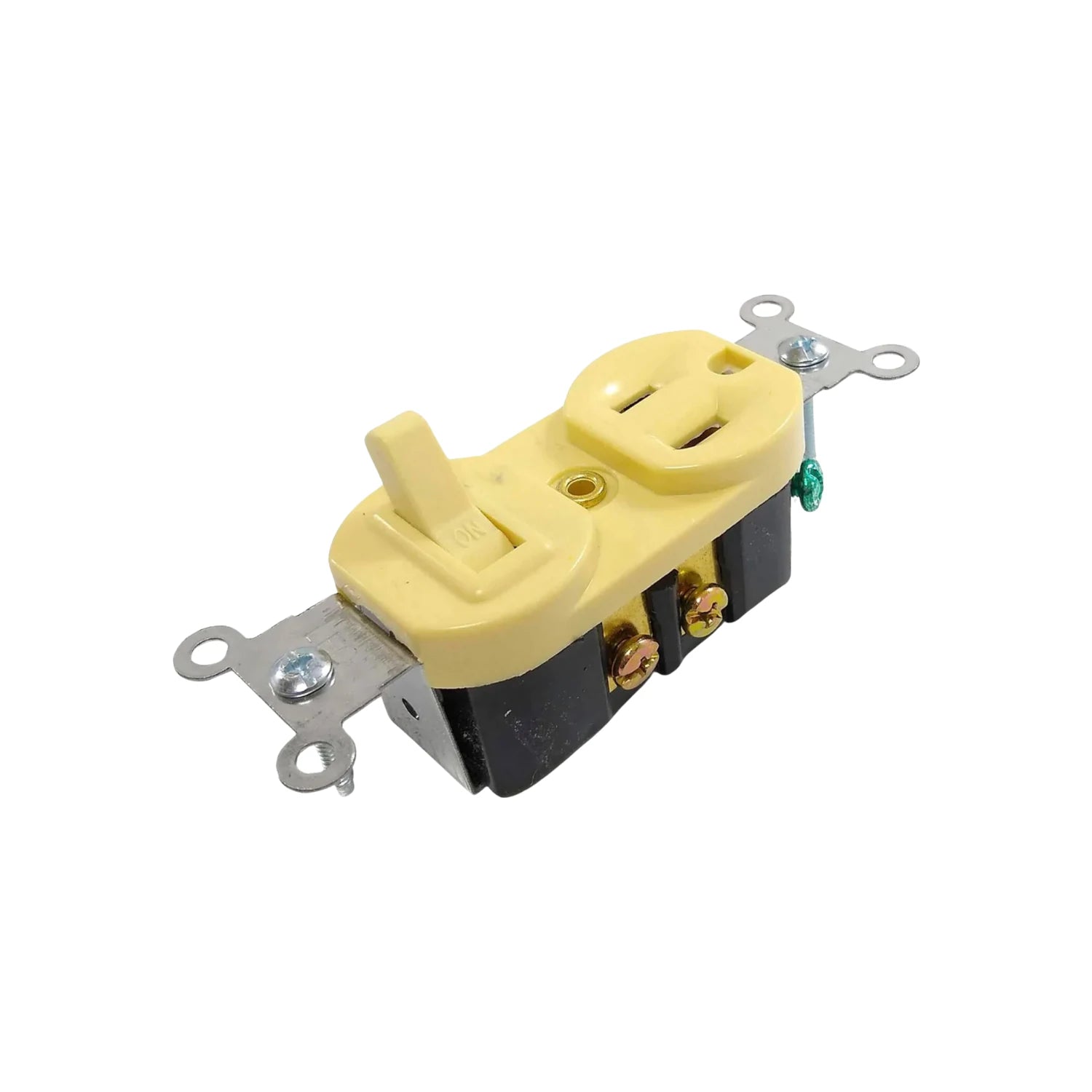 Apagador de palanca y contacto de 2 polos marfil, dispositivo eléctrico combinado para pared