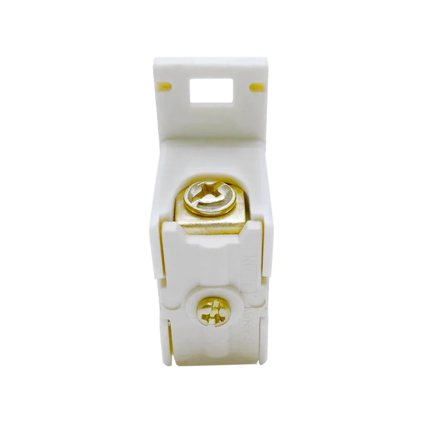Contacto sencillo eléctrico blanco, bornera de conexión con tornillos de latón para cableado