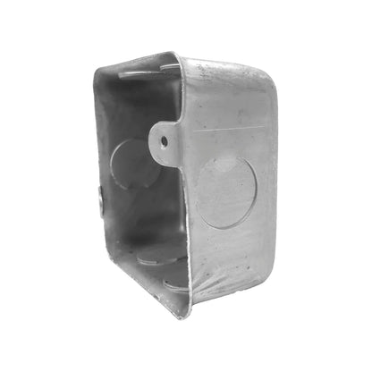 Caja eléctrica cuadrada galvanizada 3x3 de registro para cableado, metálica resistente.