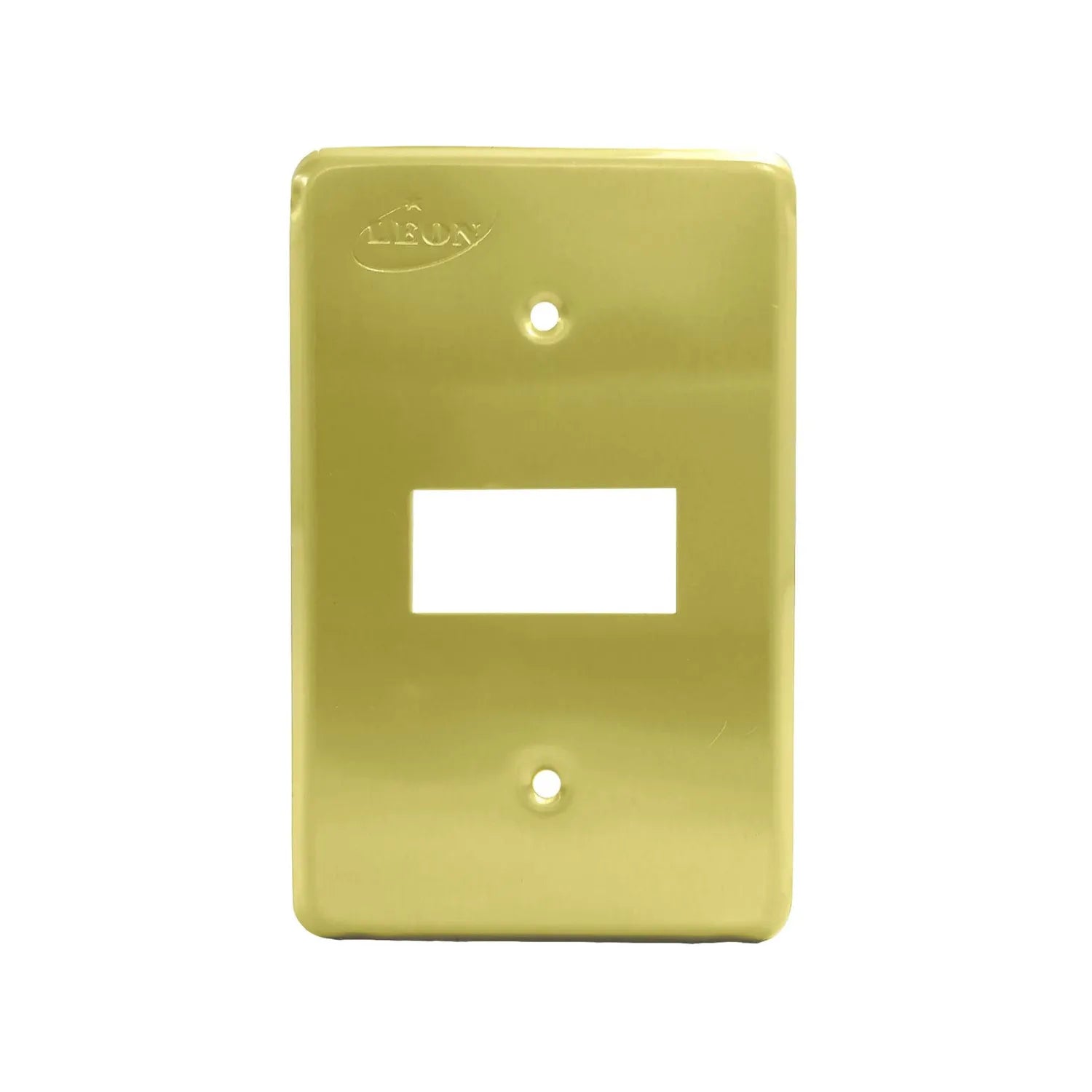 Placa eléctrica dorada León de 1 ventana para interruptor o apagador