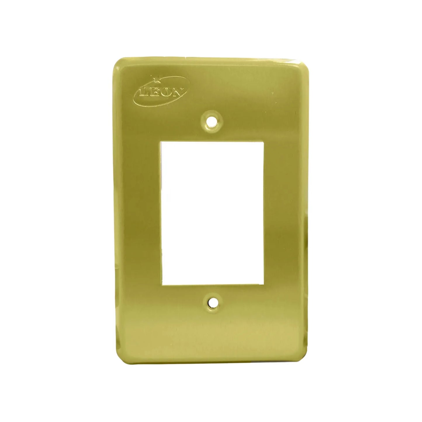 Placa 3 ventanas dorada León PA03