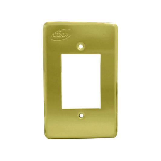 Placa 3 ventanas dorada León PA03