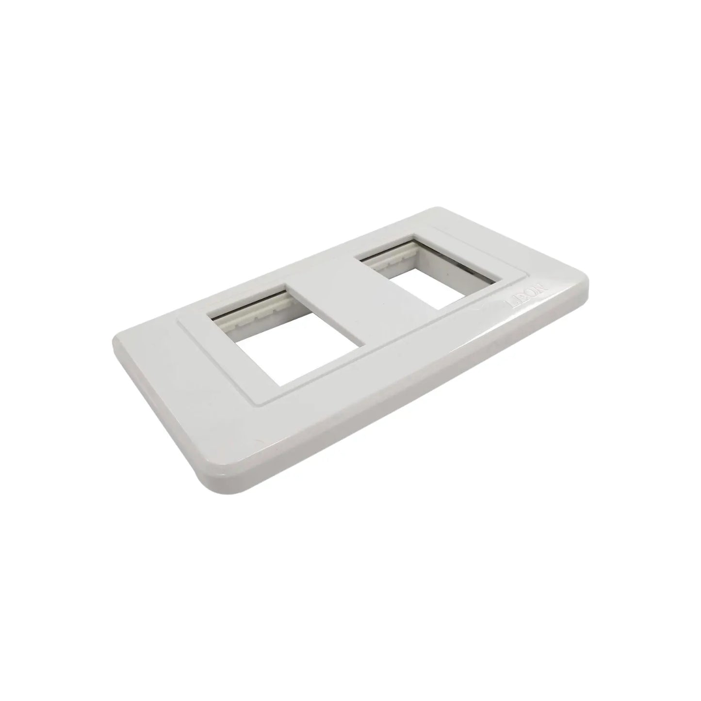 Placa 2 ventanas blanca León L118-48