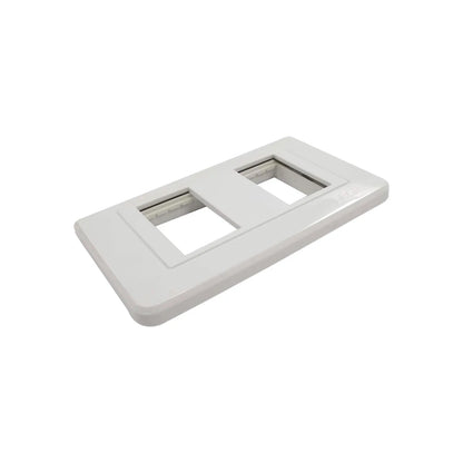 Placa 2 ventanas blanca León L118-48