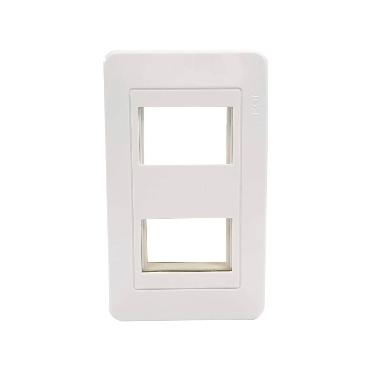 Placa 2 ventanas blanca León L118-48
