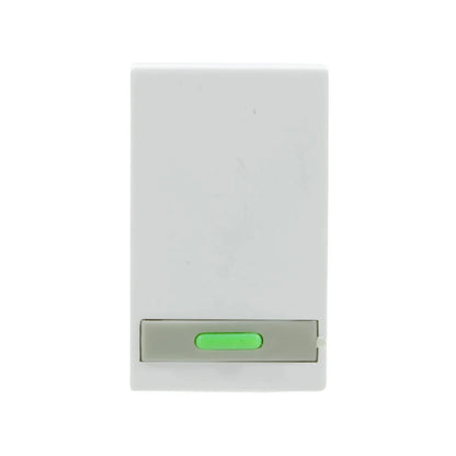 Apagador de escalera blanco con botón verde para placa eléctrica