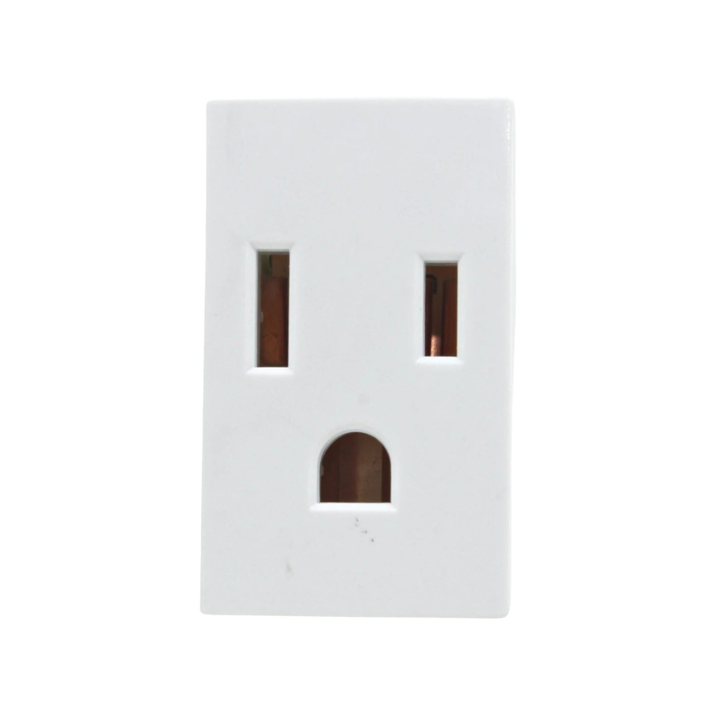 Contacto aterrizado blanco, receptáculo eléctrico de 3 ranuras para pared