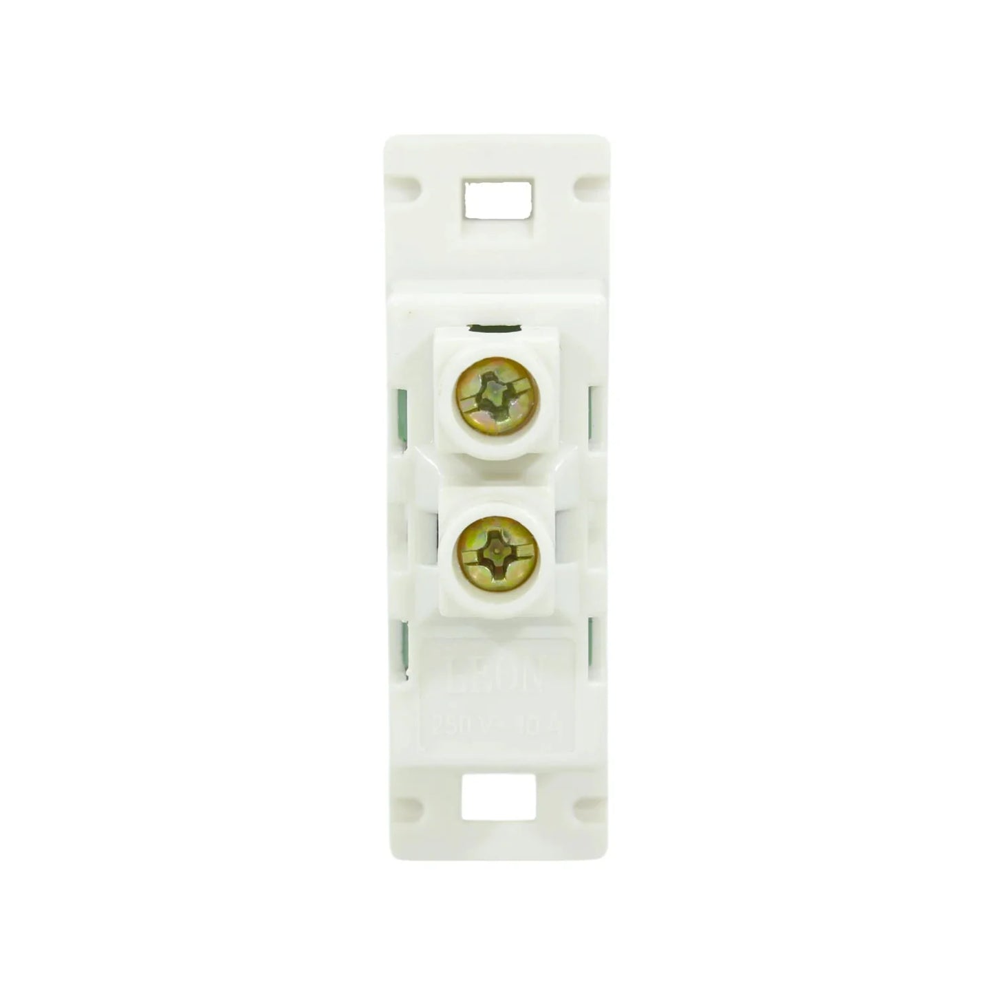 Módulo interruptor eléctrico León blanco con 2 terminales de tornillo, 250V 10A