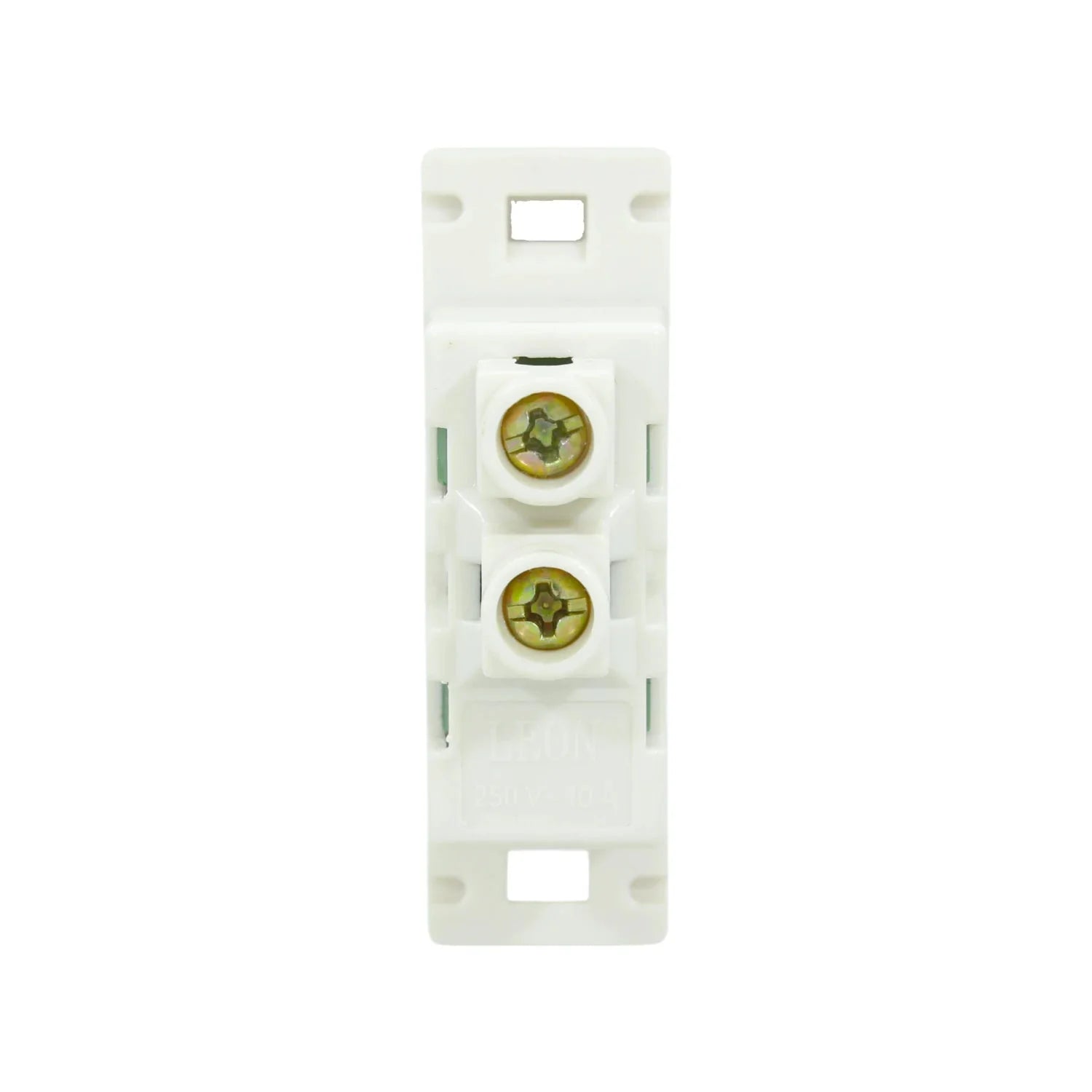 Módulo interruptor eléctrico León blanco con 2 terminales de tornillo, 250V 10A