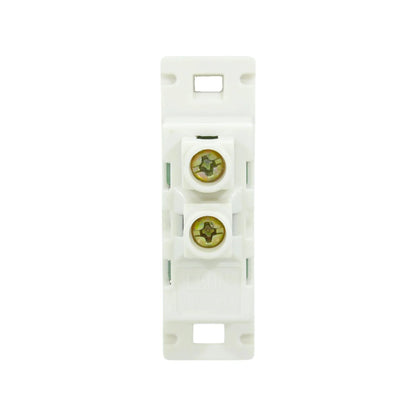 Módulo interruptor eléctrico León blanco con 2 terminales de tornillo, 250V 10A