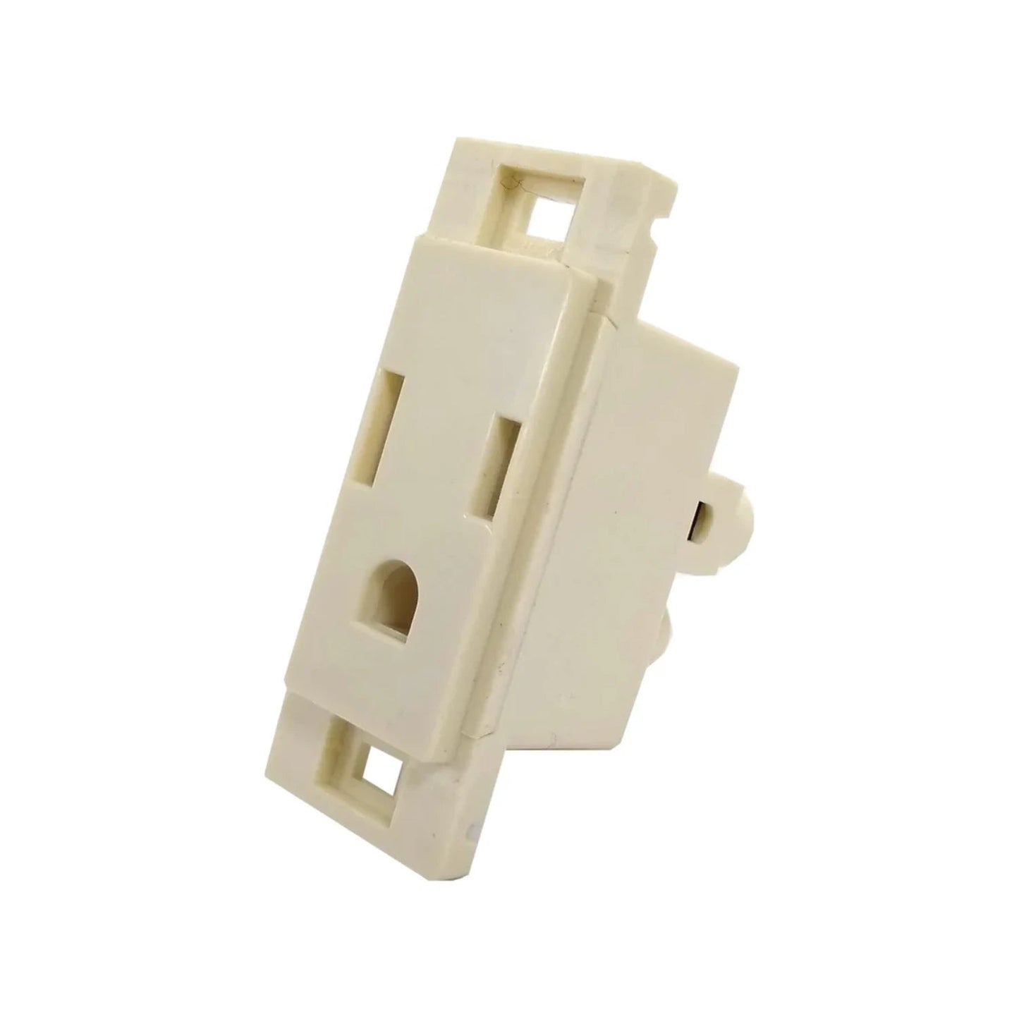 Contacto eléctrico aterrizado marfil modular para pared