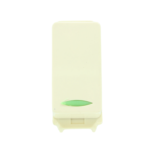 Apagador sencillo marfil tipo evolution con luz indicadora verde