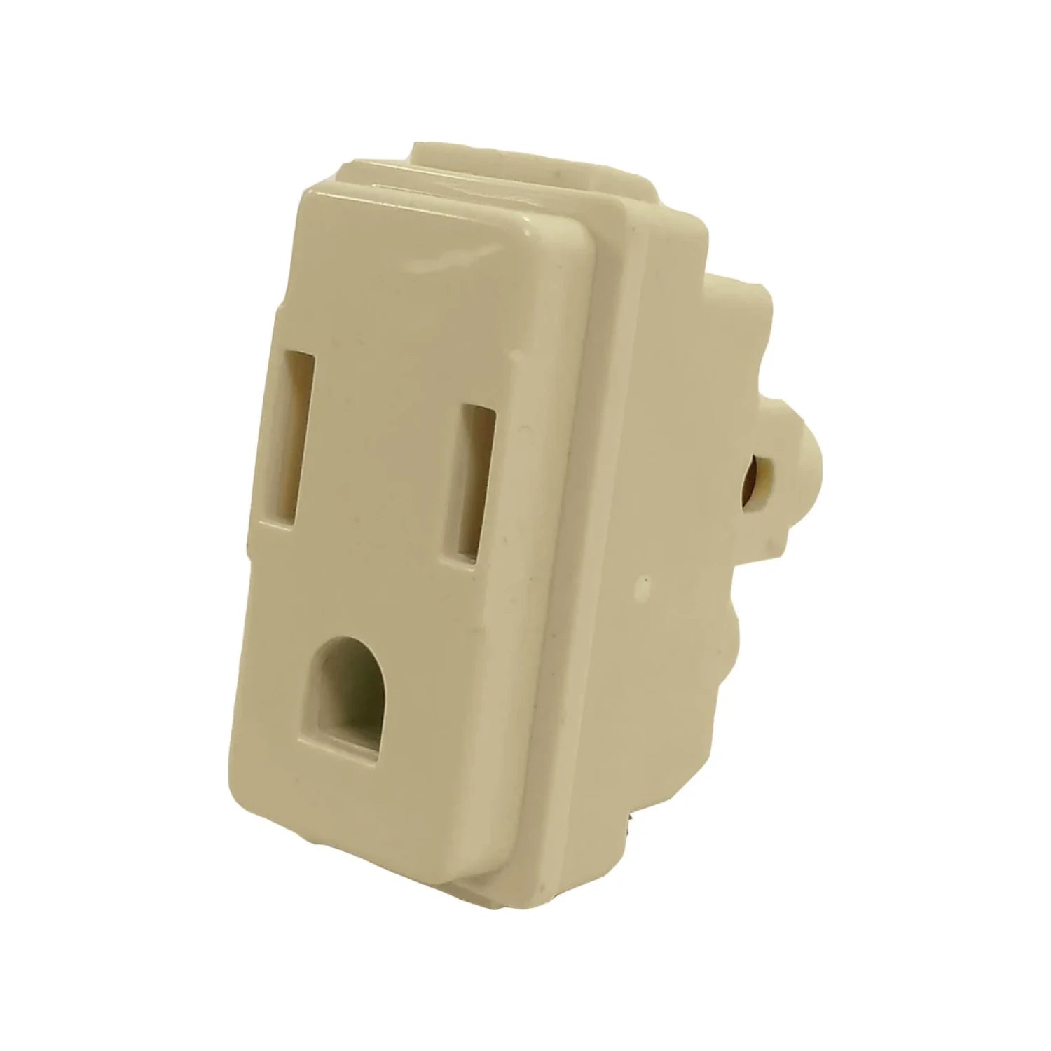 Contacto eléctrico industrial doble aterrizado marfil resistente