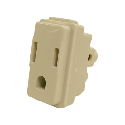 Contacto eléctrico industrial doble aterrizado marfil resistente