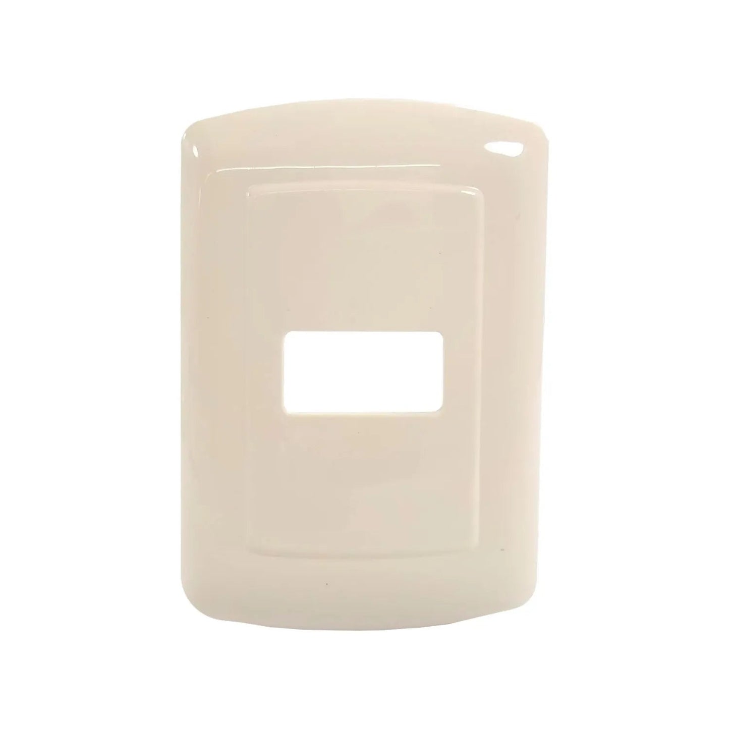 Placa de pared marfil con 1 ventana para interruptor o contacto eléctrico