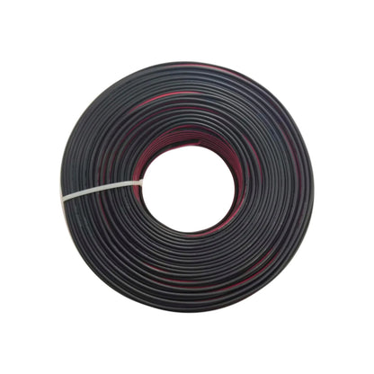 Cable eléctrico bicolor negro/rojo calibre 18, rollo de 100 metros