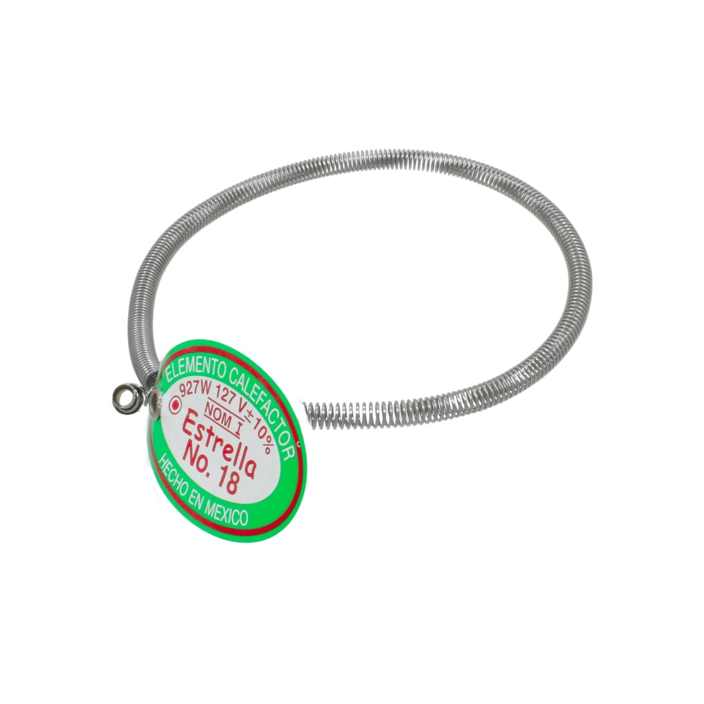 Resistencia elemento calefactor espiral Estrella No. 18, 927W 127V, para aparatos eléctricos