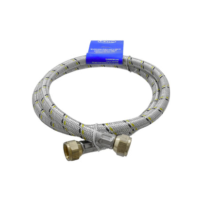 Manguera para agua flexible trenzada Leon 100cm acero inoxidable 3/8 IPS plomería para lavabo