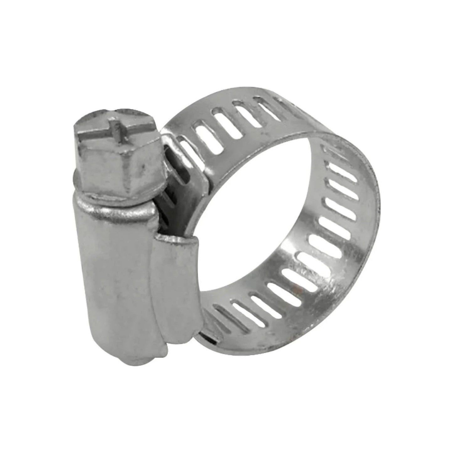 Abrazadera sin fin de acero, ajustable con tornillo hexagonal, para mangueras de automoción y fontanería
