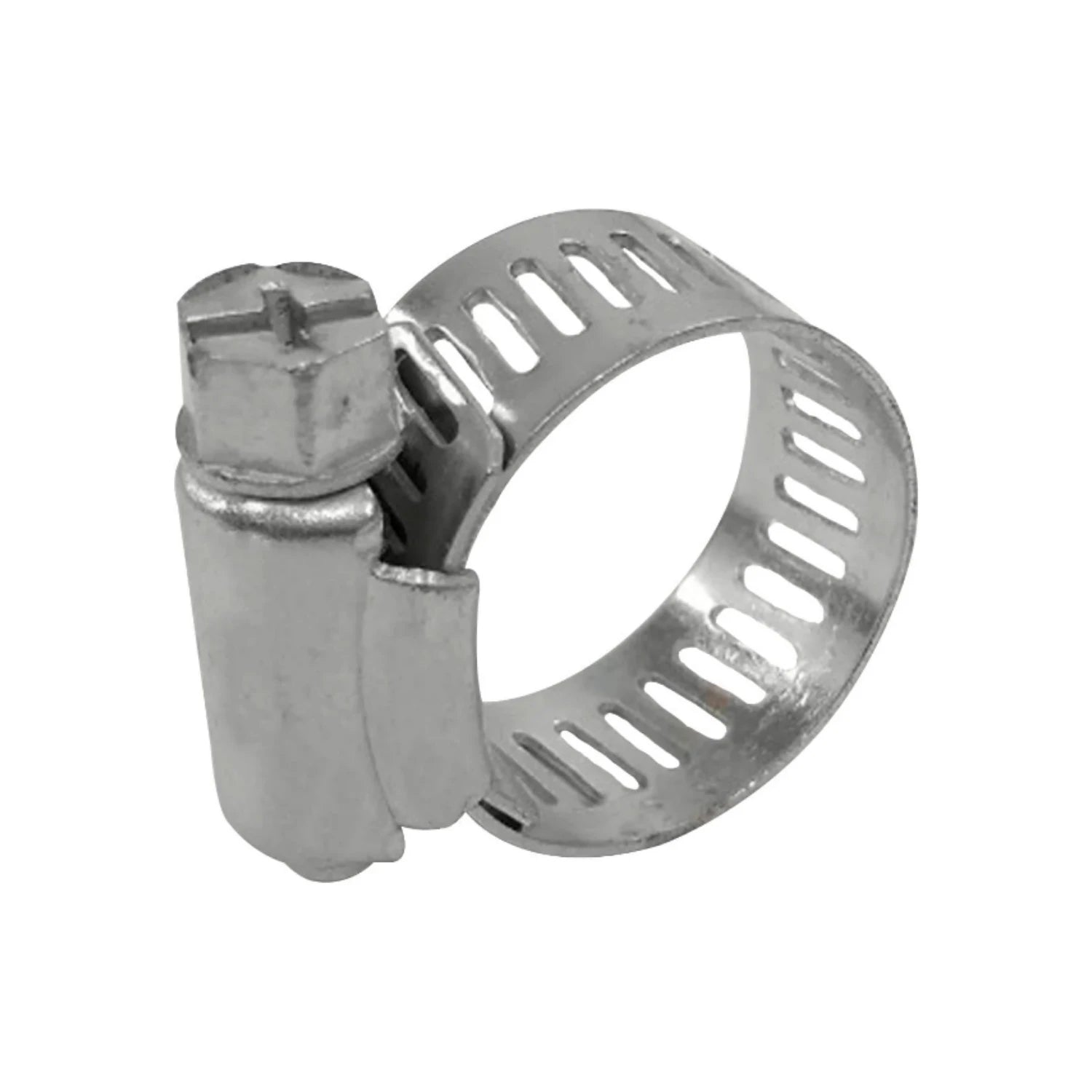 Abrazadera sin fin de acero, ajustable con tornillo hexagonal, para mangueras de automoción y fontanería